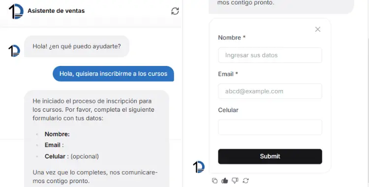 Funcionalidad del Agente IA para recolectar leads